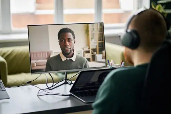 image of online mediation Stockport in progress.